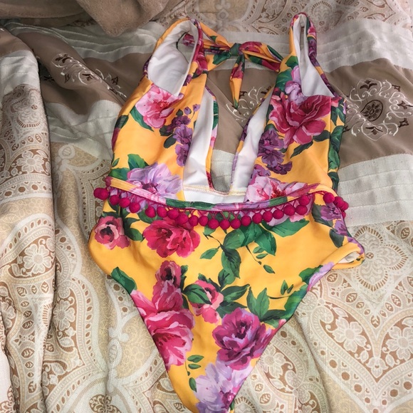 Floral one piece bathing suit - worn once! - Picture 3 of 3